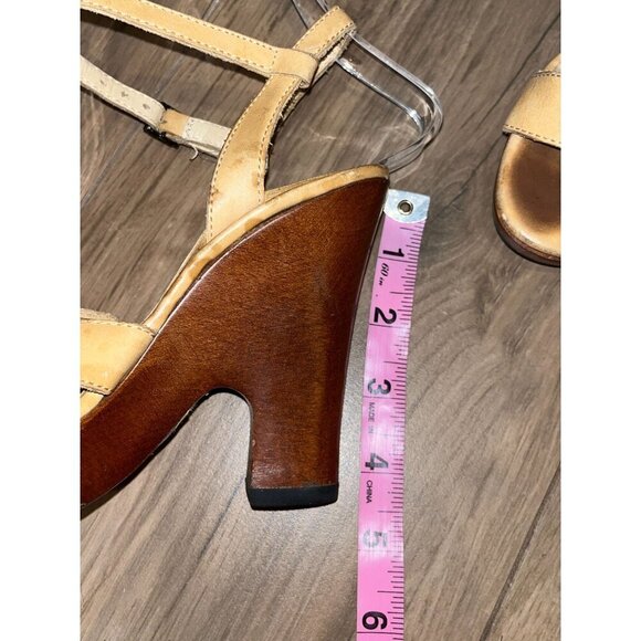 Dolce Gabbana Leather Platform Clog Sandals with Rhinestones  Womens Size 65 - Picture 7 of 8